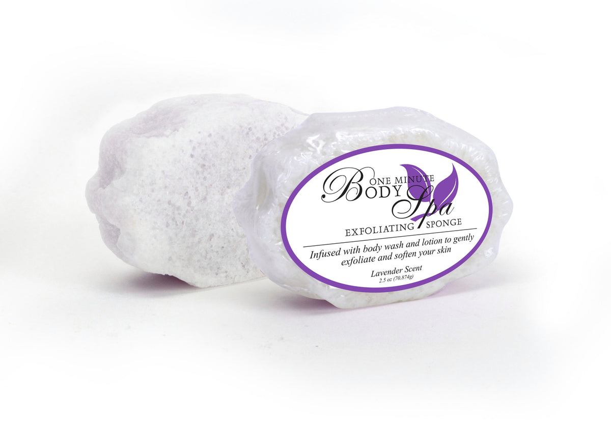 One Minute Exfoliating Lavender Sponge